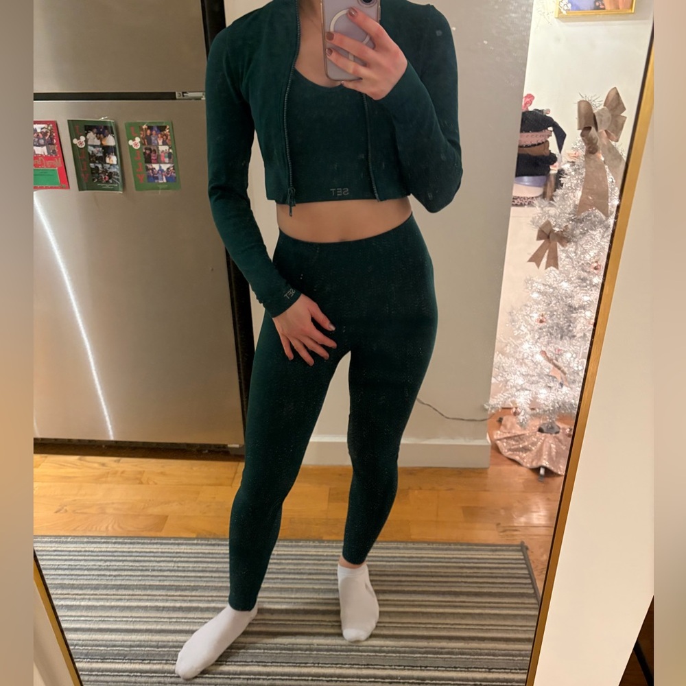 SET Active Deep Forest Green  Leggings